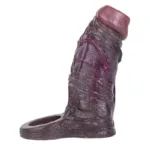 3.9/4.6/5.8/6.5 Inch Black Open Headed Soft Penis Sheath Sleeve - Image 3