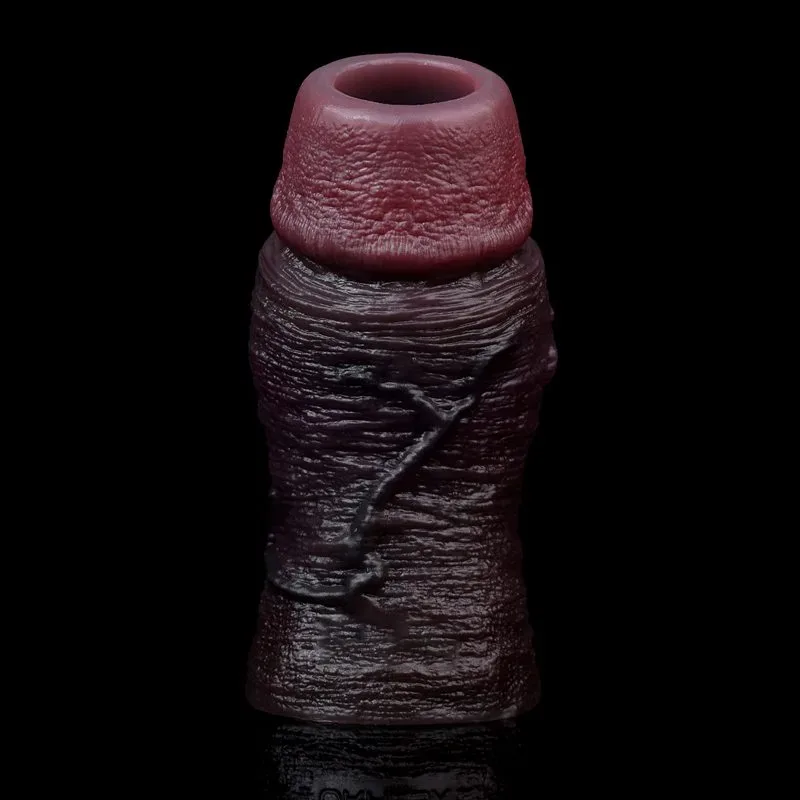 4/4.6/5.5 Inch Black Open Headed Realistic Penis Enhancer Sleeve 7 4/4.6/5.5 Inch Black Open Headed Realistic Penis Enhancer Sleeve 7