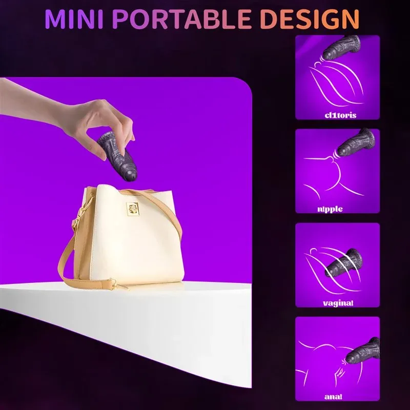 4.3 Inch Mini Portable Uncut Vibrating Dildo with Remote Control 6 4.3 Inch Mini Portable Uncut Vibrating Dildo with Remote Control 6