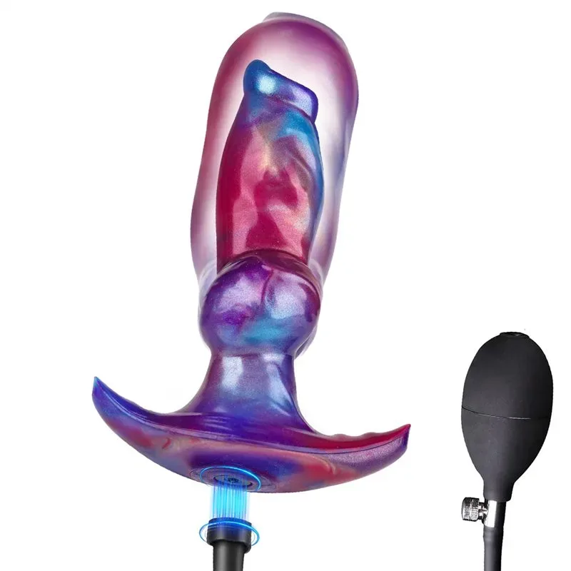 6.5 Inch Fantasy Magnetic Suction Inflatable Dog Knot Anal Plug - Image 1