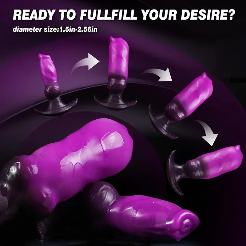 6.5 Inch Purple Inflatable Dog Knot Dildo Anal Plug Toy 4 6.5 Inch Purple Inflatable Dog Knot Dildo Anal Plug Toy 4