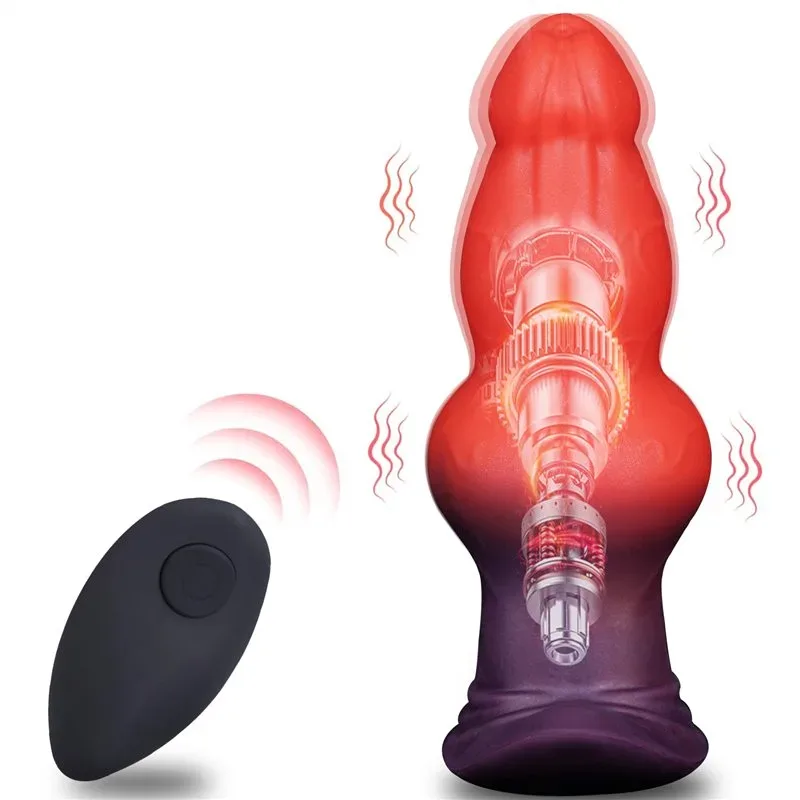 6.8 Inch Vibraing Knot Dildo Wearable Fantasy Anal Plug - Image 1