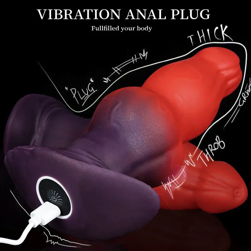 6.8 Inch Vibraing Knot Dildo Wearable Fantasy Anal Plug 4 6.8 Inch Vibraing Knot Dildo Wearable Fantasy Anal Plug 4