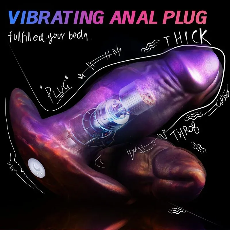 6.6 Inch 10 Powerful Vibration Wearable T-Base Thick Anal Dildo Plug 2 6.6 Inch 10 Powerful Vibration Wearable T-Base Thick Anal Dildo Plug 2