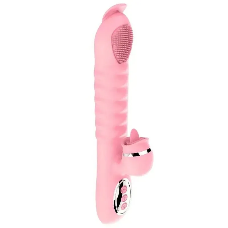 22 Heated Thrusting Vibrator Tongue Licking G-Spot Stimulator - Image 1