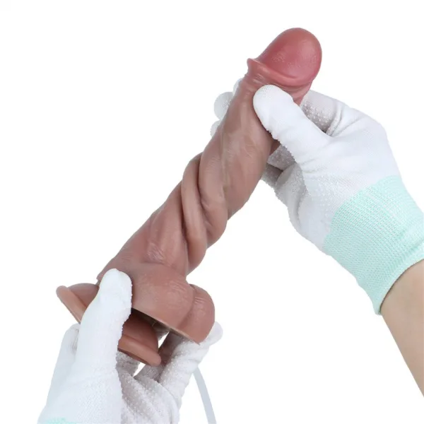 Leather Strap-On Harness with 8.2" Lifelike Ejaculating Dildo Set - Image 6