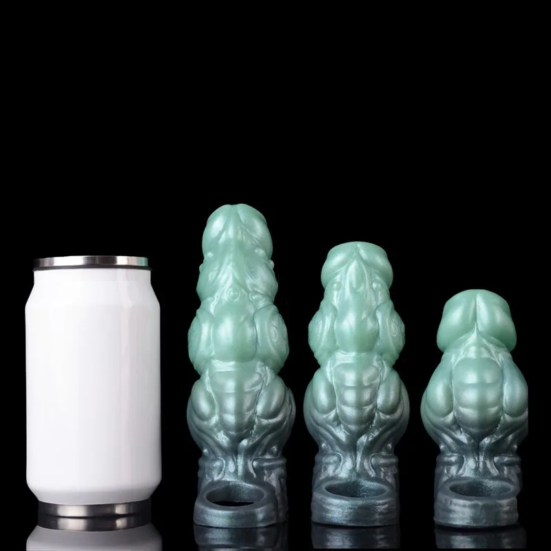 4.6/5.6/6.5 Inch Green Knotted Penis Girth Extender Sleeve 5 4.6/5.6/6.5 Inch Green Knotted Penis Girth Extender Sleeve 5