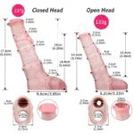 Realistic Horse Cock Sleeve | 5.7/6.9 Inch Soft Silicone Penis Extender - Image 2