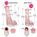 Realistic Horse Penis Sleeve | 6.1/7.7 Inch Soft Elastic Animal Sheath - Image 2
