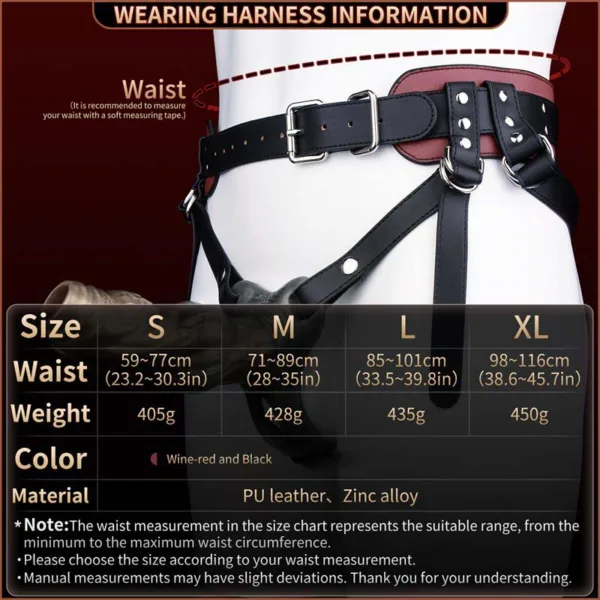 Leather Strap On Knotted Alien Penis Sleeve Harness Set - Image 4