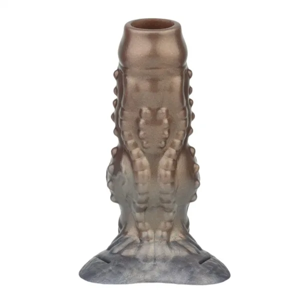 Leather Strap On Knotted Alien Penis Sleeve Harness Set - Image 8