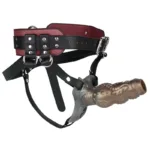 Leather Strap On Knotted Alien Penis Sleeve Harness Set - Image 2