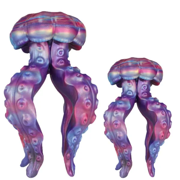 5.8/7.8 Inch Fantasy Jellyfish Shaped Butt Plug Tentacle Anal Toy - Image 6