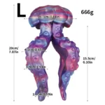 5.8/7.8 Inch Fantasy Jellyfish Shaped Butt Plug Tentacle Anal Toy - Image 8