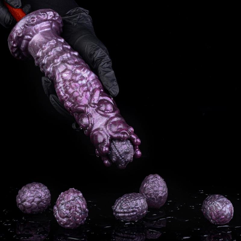 8.3 Inch Fantasy Alien Egg Laying Dildo Platinum Silicone Ovipositor Toy 5 8.3 Inch Fantasy Alien Egg Laying Dildo Platinum Silicone Ovipositor Toy 5