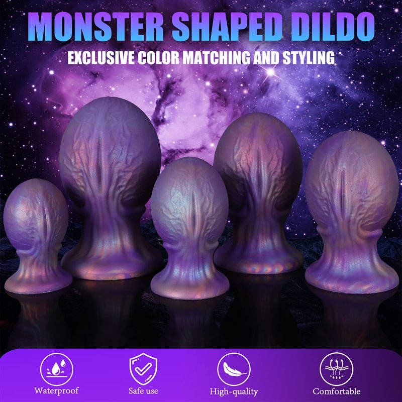 Fantasy Wide Egg Anal Plug Textured Monster Design with Suction Cup (5 Sizes) 1 Fantasy Wide Egg Anal Plug Textured Monster Design with Suction Cup (5 Sizes) 1
