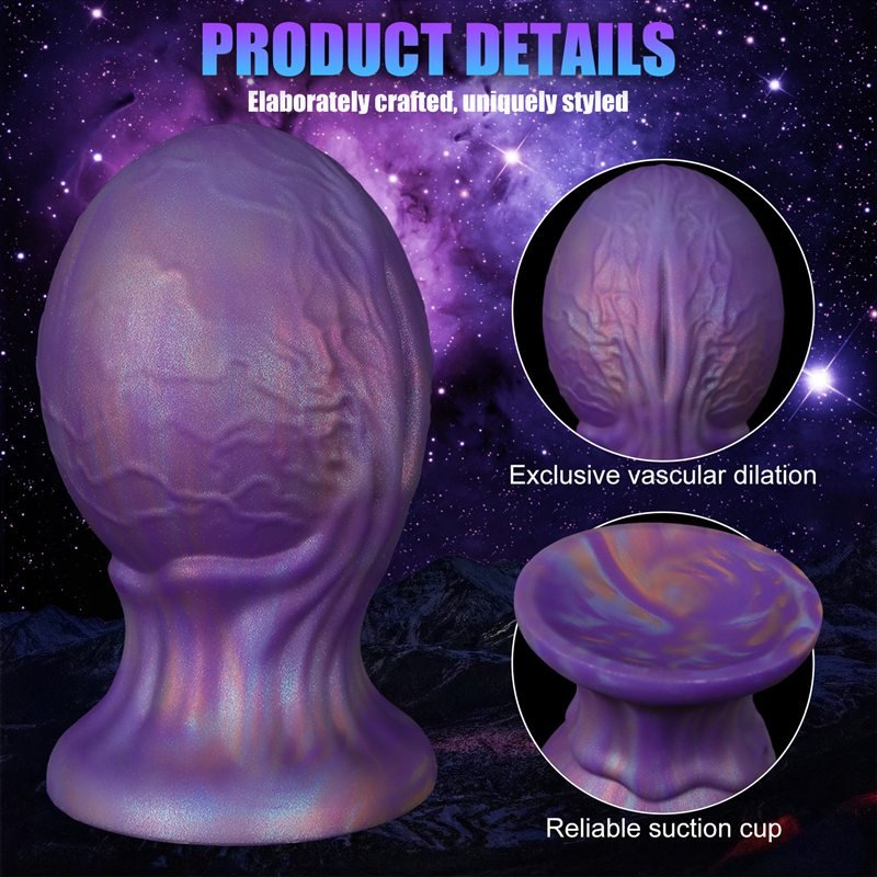 Fantasy Wide Egg Anal Plug Textured Monster Design with Suction Cup (5 Sizes) 4 Fantasy Wide Egg Anal Plug Textured Monster Design with Suction Cup (5 Sizes) 4