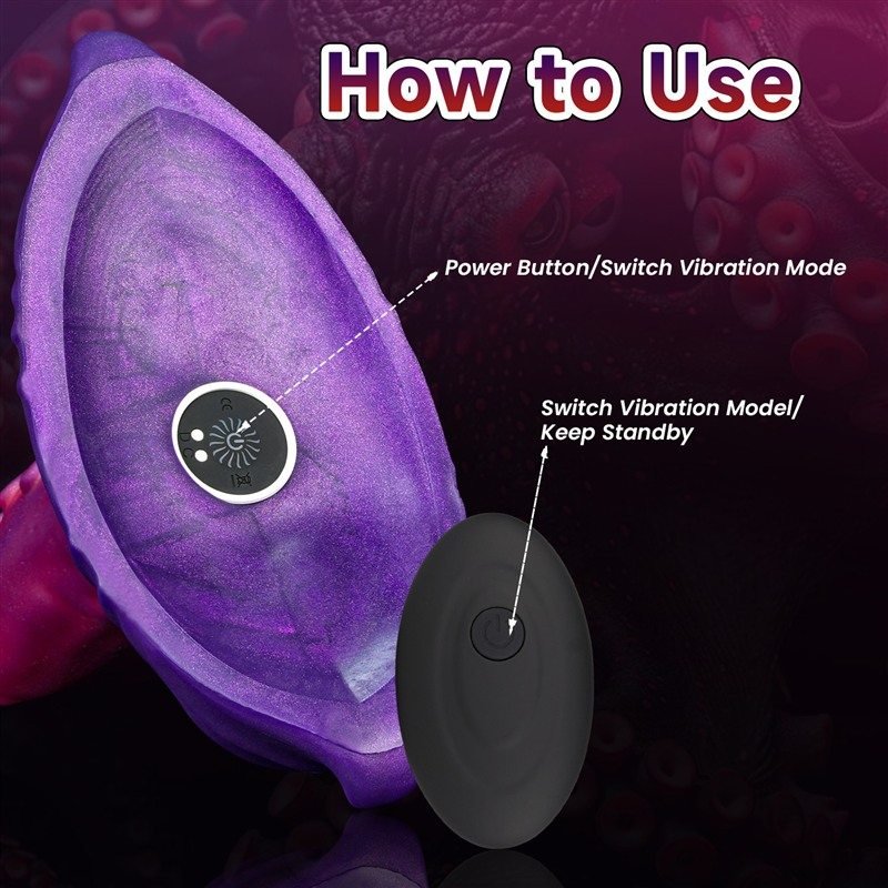 Tentacle Tongue Dildo | 7.2 Inch Vibrating Dildo with Remote Control 4 Tentacle Tongue Dildo | 7.2 Inch Vibrating Dildo with Remote Control 4