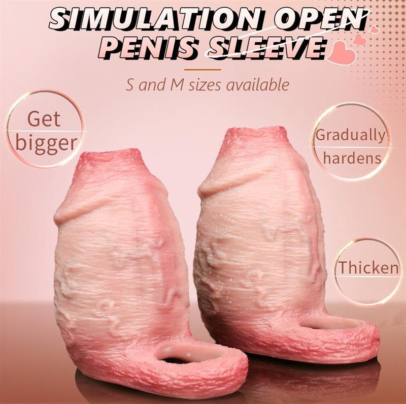 Open Ended Extra Thick Realistic Penis Sleeve 1 Open Ended Extra Thick Realistic Penis Sleeve 1