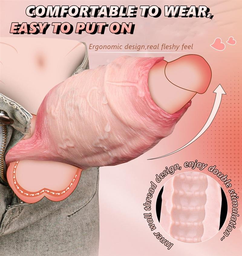 Open Ended Extra Thick Realistic Penis Sleeve 3 Open Ended Extra Thick Realistic Penis Sleeve 3
