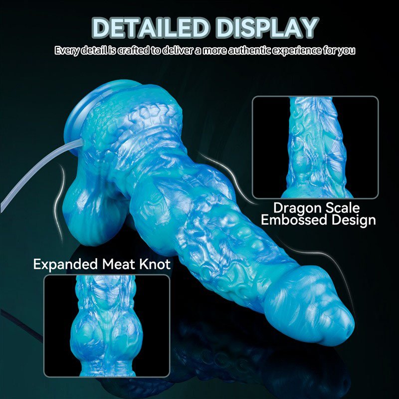 9/11 Inch Large Dragon Squirting Dildo with 3 Spray Kit Options 4 9/11 Inch Large Dragon Squirting Dildo with 3 Spray Kit Options 4