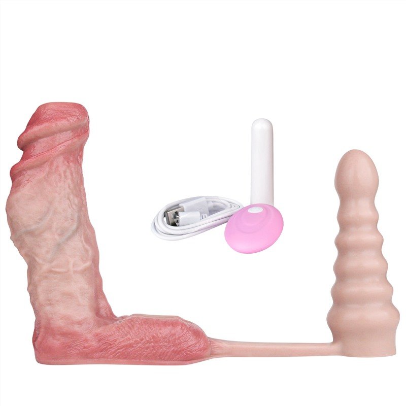 Realistic Penis Sleeve and Butt Plug Set (14) Realistic penis sleeve and butt plug set