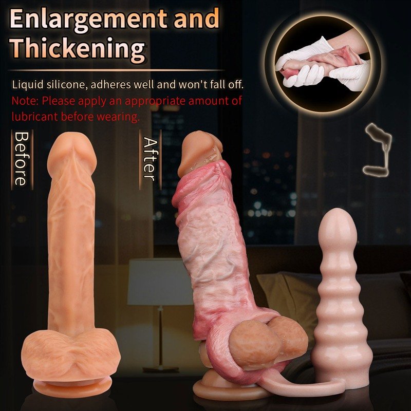 Realistic Open Head Penis Sleeve and Butt Plug Set | Optional Bullet Vibrator 3 Realistic Open Head Penis Sleeve and Butt Plug Set | Optional Bullet Vibrator 3