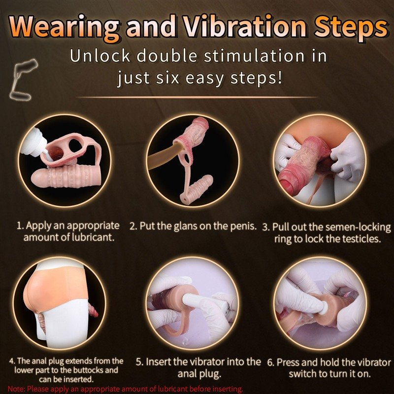Thick Realistic Penis Sleeve with Butt Plug | Optional Bullet Vibrator 8 Thick Realistic Penis Sleeve with Butt Plug | Optional Bullet Vibrator 8