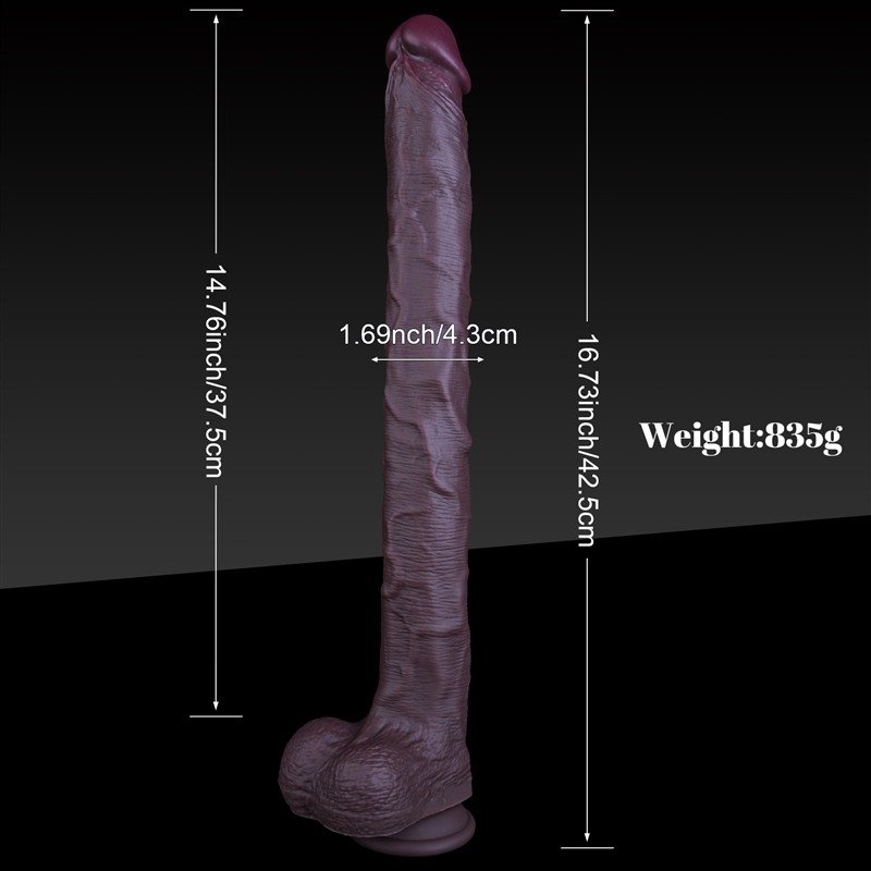 Extra Long Slim Realistic Dildo | 16.7 Inch Soft Silicone Toy 1 Extra Long Slim Realistic Dildo | 16.7 Inch Soft Silicone Toy 1