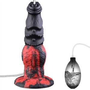 fantasy squirting dildo with manual liquid-release system