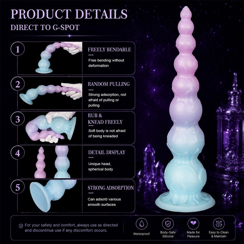 Beaded Anal Dildo | 7 Graduated Anal Beads in 3 Sizes 2 Beaded Anal Dildo | 7 Graduated Anal Beads in 3 Sizes 2