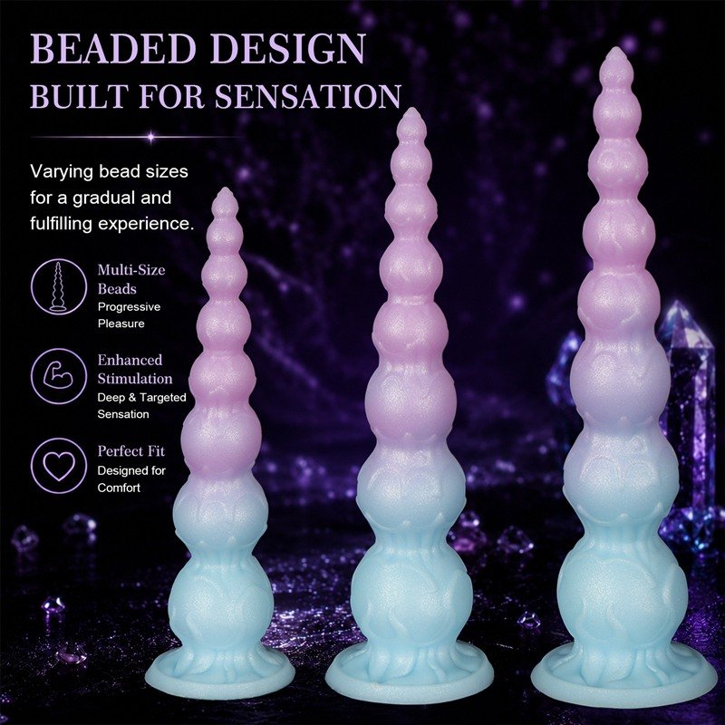 Beaded Anal Dildo | 7 Graduated Anal Beads in 3 Sizes 1 Beaded Anal Dildo | 7 Graduated Anal Beads in 3 Sizes 1
