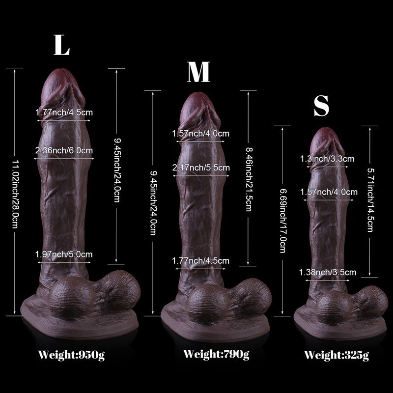 Realistic Silicone Dildo | 6.7, 9.5 & 11 Inch Sizes with Suction Cup 1 Realistic Silicone Dildo | 6.7, 9.5 & 11 Inch Sizes with Suction Cup 1