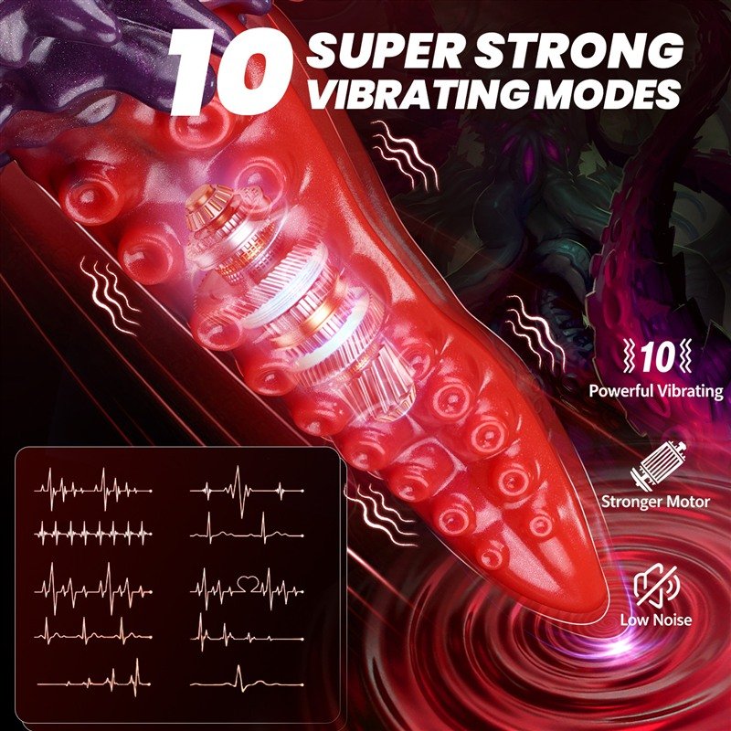 Vibrating Tentacle Anal Dildo | 7.5 Inch Remote Control Silicone Toy 1 Vibrating Tentacle Anal Dildo | 7.5 Inch Remote Control Silicone Toy 1