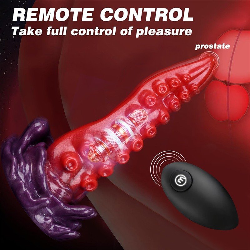 Vibrating Tentacle Anal Dildo | 7.5 Inch Remote Control Silicone Toy 4 Vibrating Tentacle Anal Dildo | 7.5 Inch Remote Control Silicone Toy 4