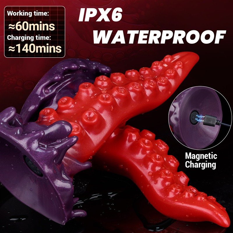Vibrating Tentacle Anal Dildo | 7.5 Inch Remote Control Silicone Toy 5 Vibrating Tentacle Anal Dildo | 7.5 Inch Remote Control Silicone Toy 5